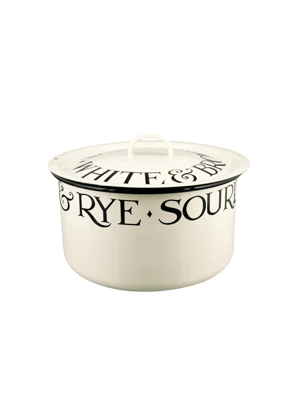 Black Toast Medium Enamel Bread Bin - Image 2