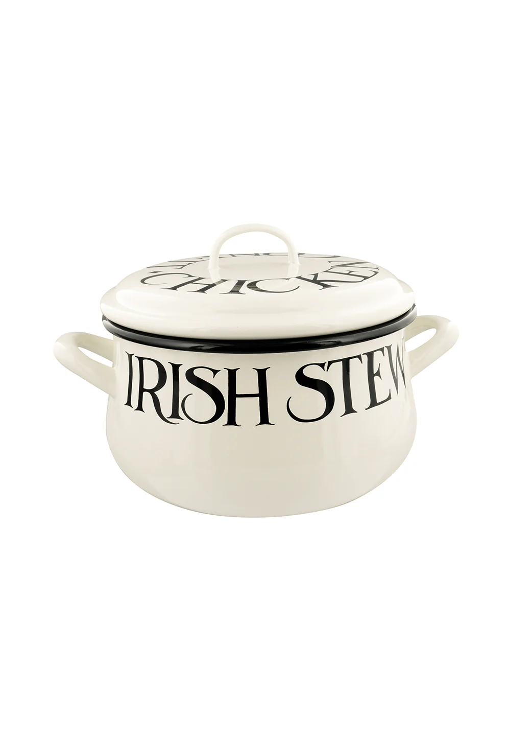 Black Toast Medium Enamel Cooking Pot - Image 2