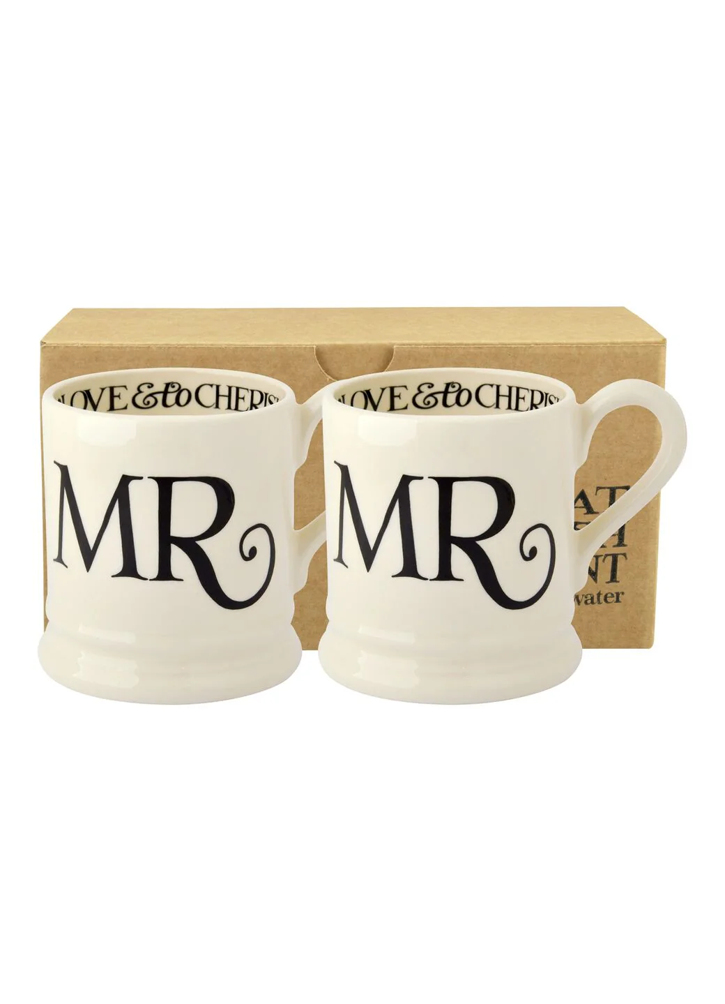 Black Toast 'Mr & Mr' Set of 2 1/2 Pint Mugs Boxed - Image 2