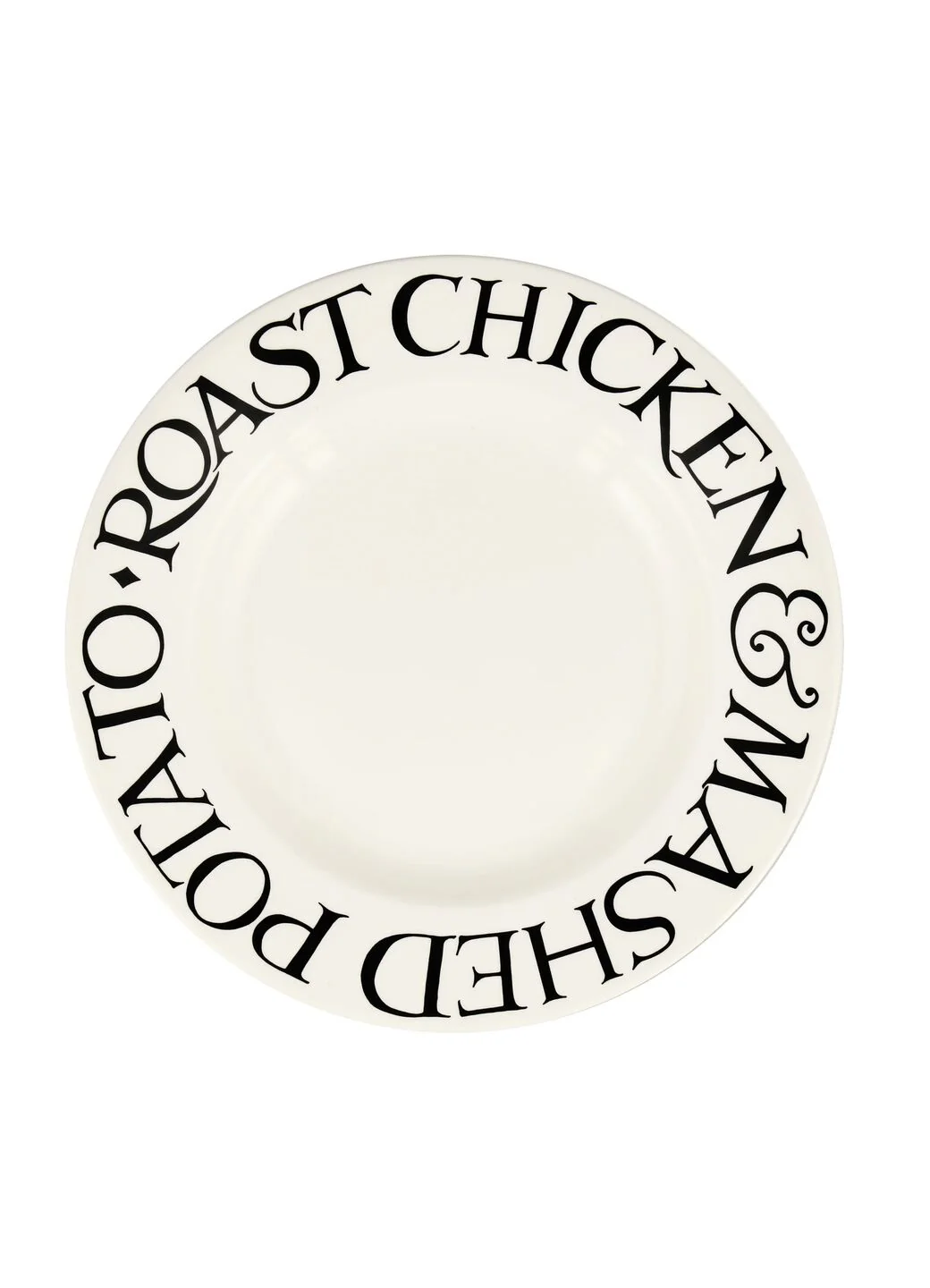 Black Toast Roast Chicken Large Dinner Plate, 10.5 Inch - Image 2