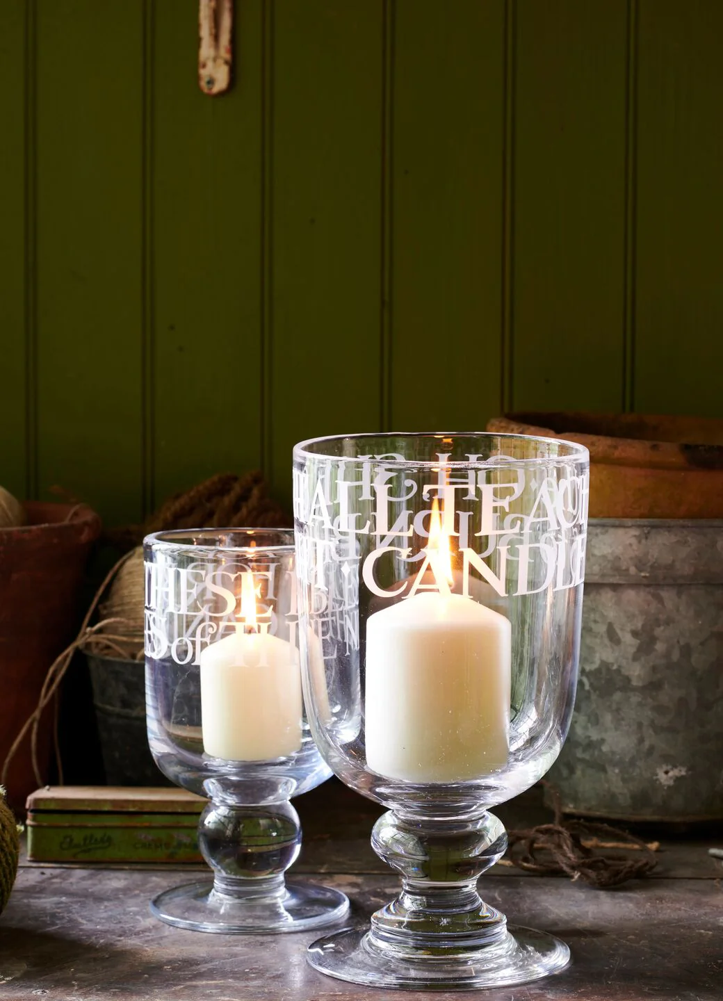 Black Toast Small Glass Storm Lantern - Image 3