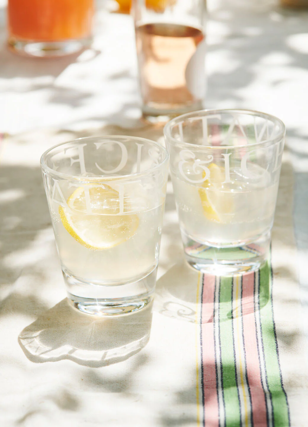 Black Toast Small Glass Tumbler Set of 2 - Image 2