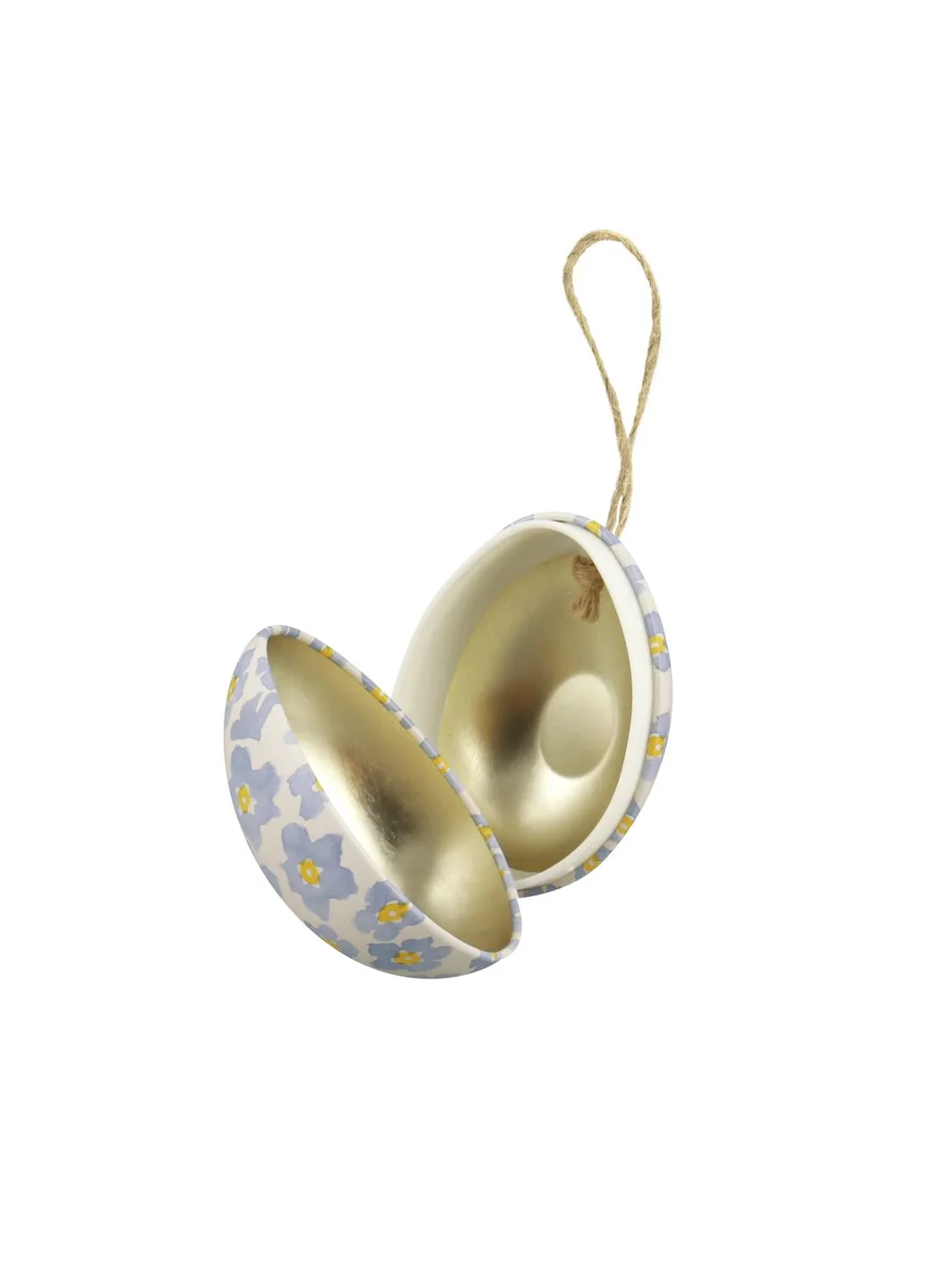 Forget Me Not Small Tin Egg Decoration - Image 2
