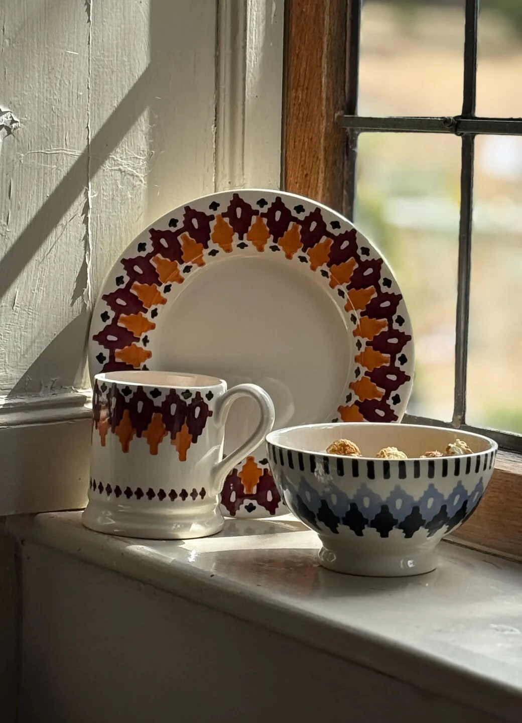 Orange Knit Medium Dinner Plate, 8.5 Inch - Image 3