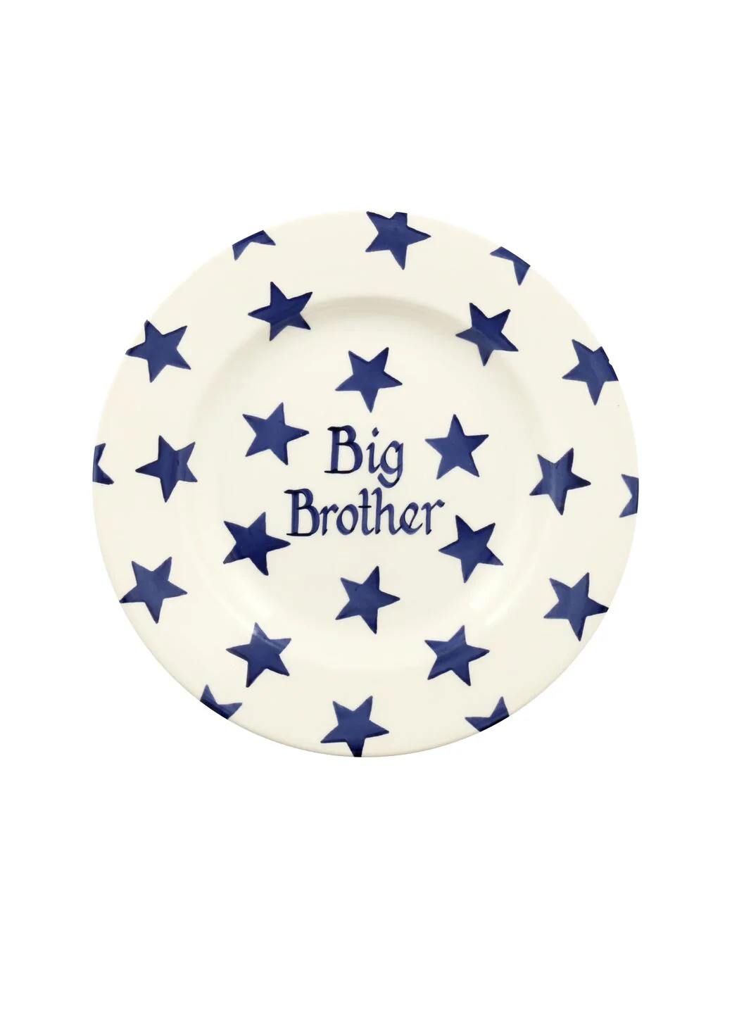 Personalised Blue Star Medium Dinner Plate, 8.5 Inch