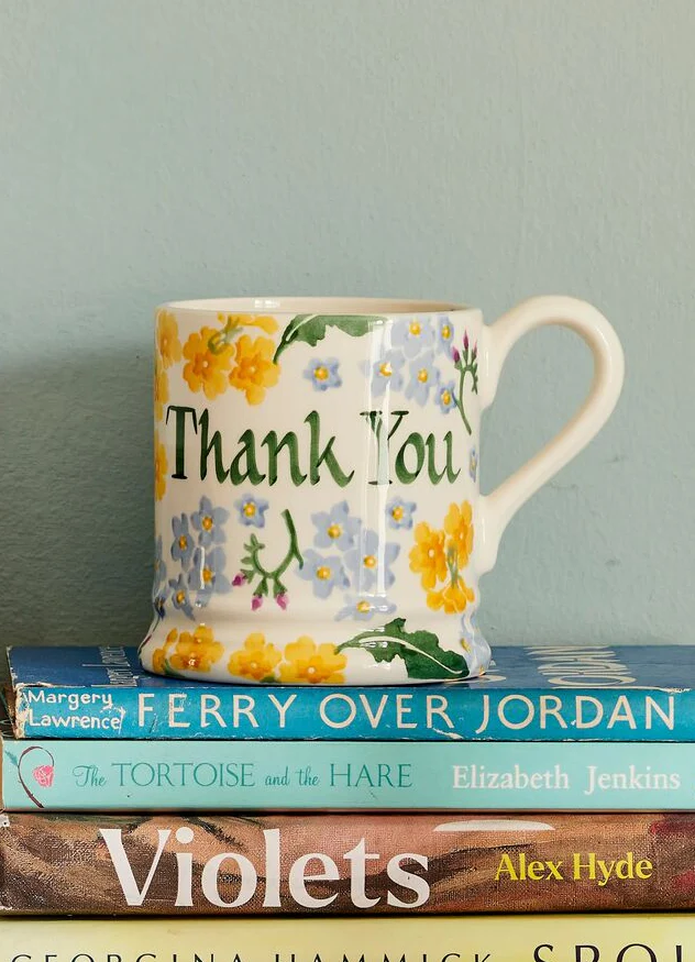 Personalised Forget Me Not & Primrose 1/2 Pint Mug