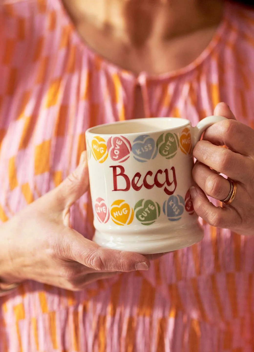 Personalised Love Hearts® 1/2 Pint Mug