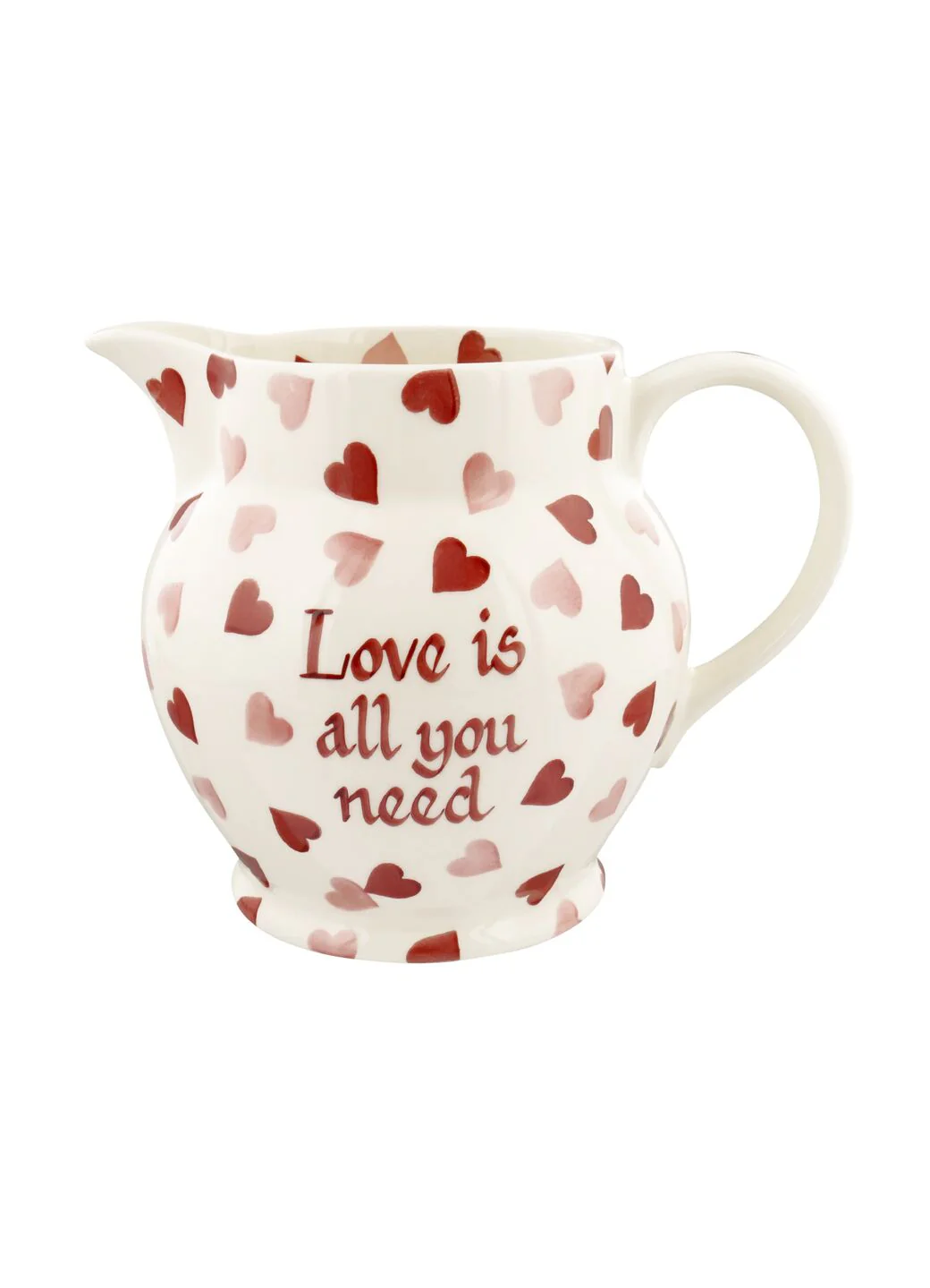 Personalised Pink Hearts 3 Pint Jug