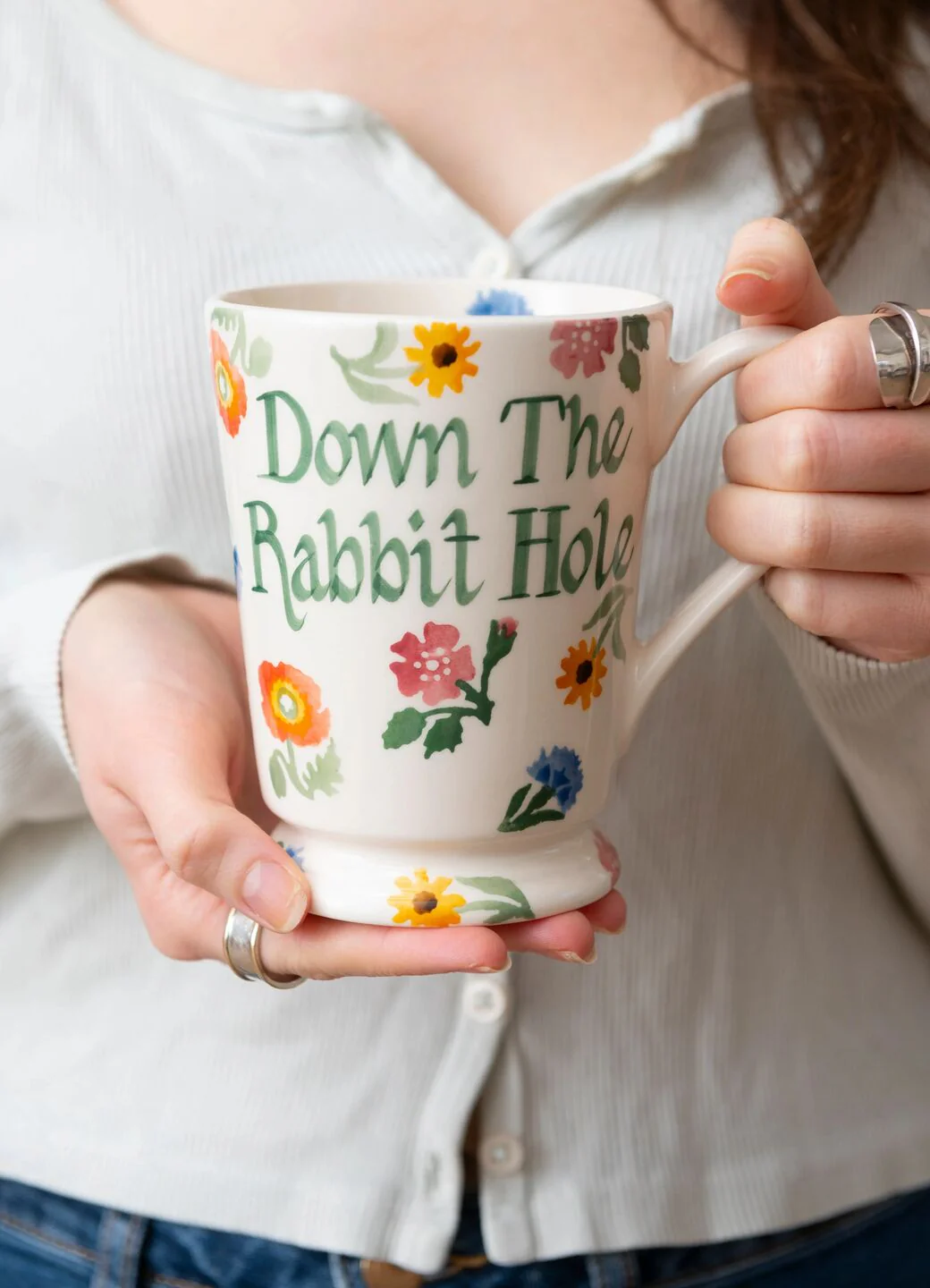 Personalised Poppies & Pinks Cocoa Mug