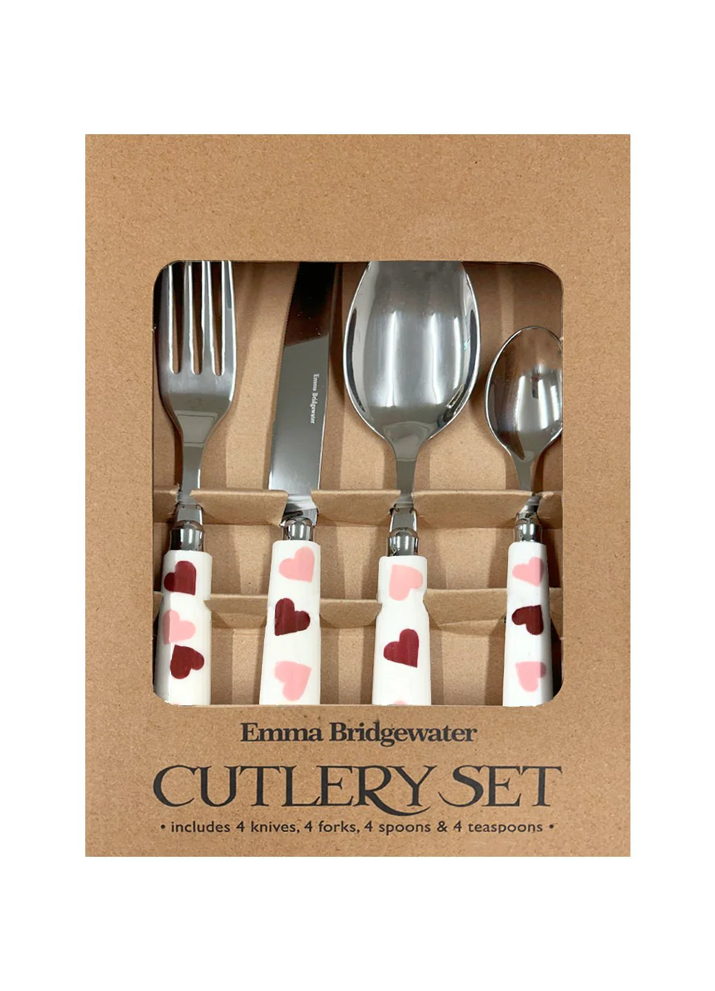 Pink Hearts Set Of 16 Cutlery - Image 2