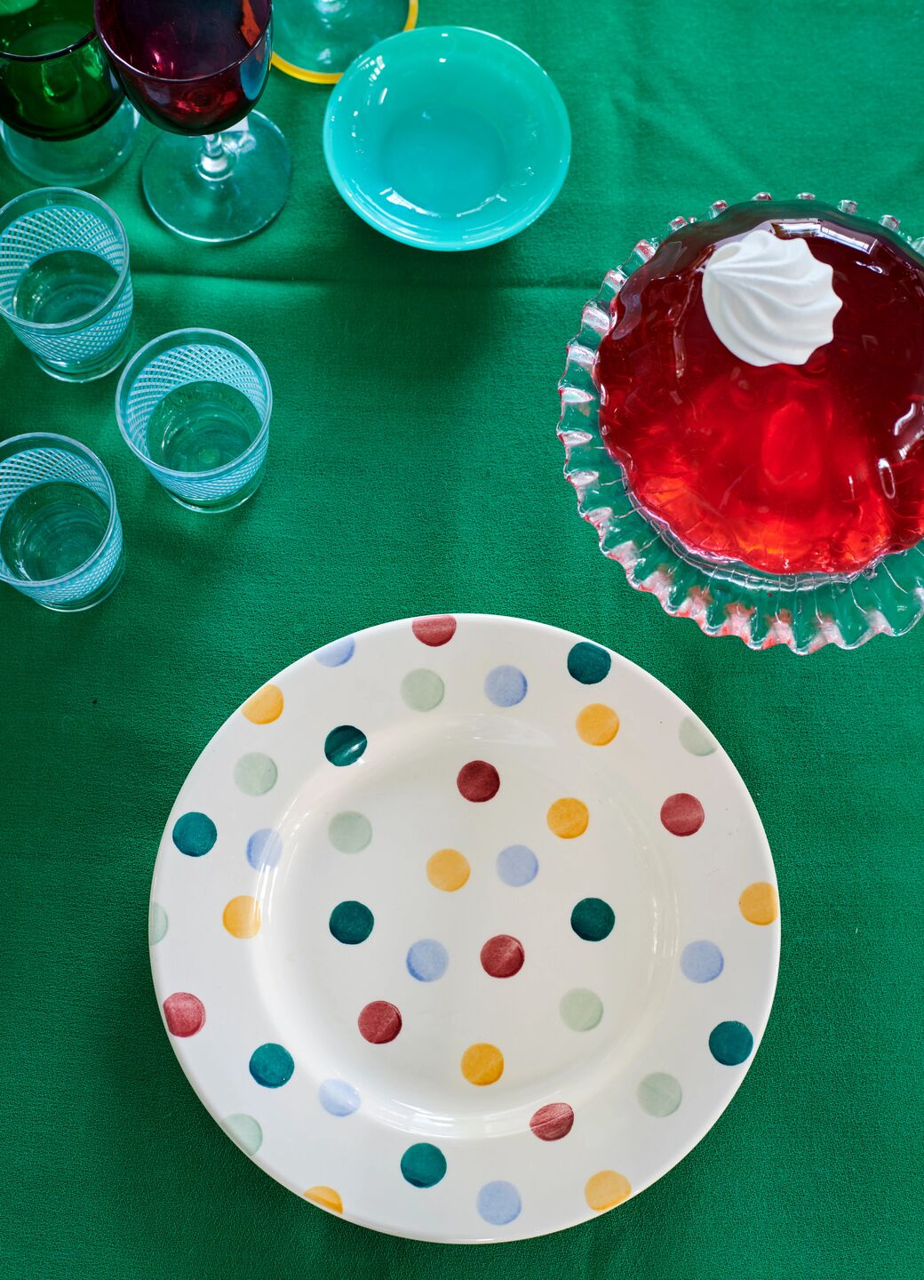 Polka Dot Medium Dinner Plate, 8.5 Inch