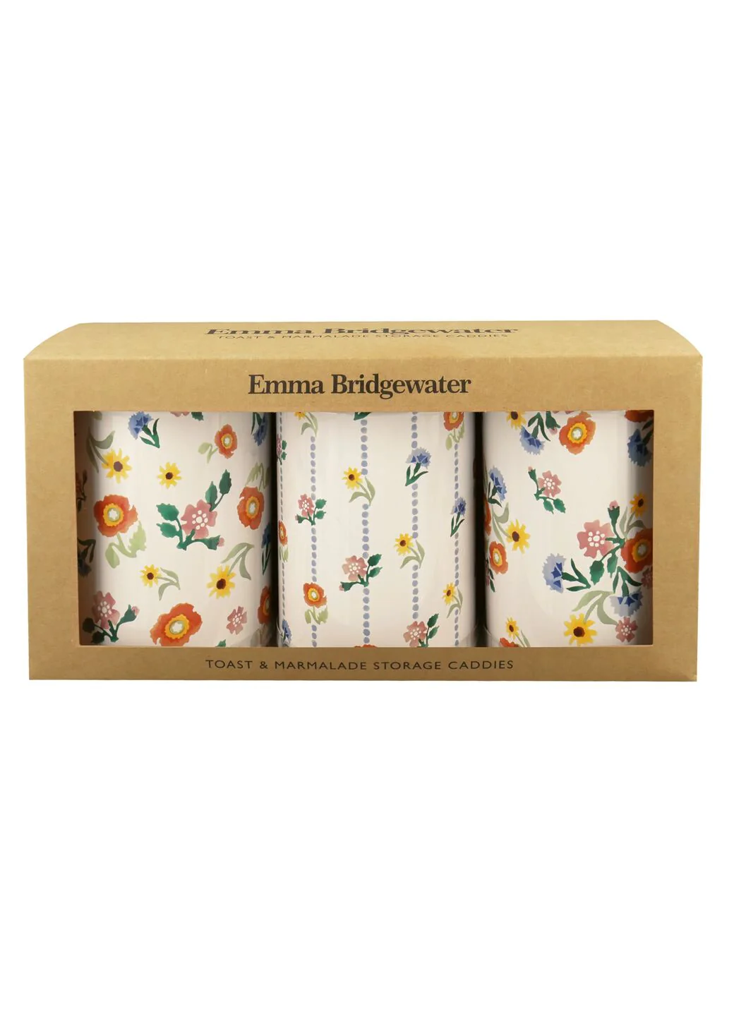Poppies & Pinks Set Of 3 Round Tin Caddies - Image 2