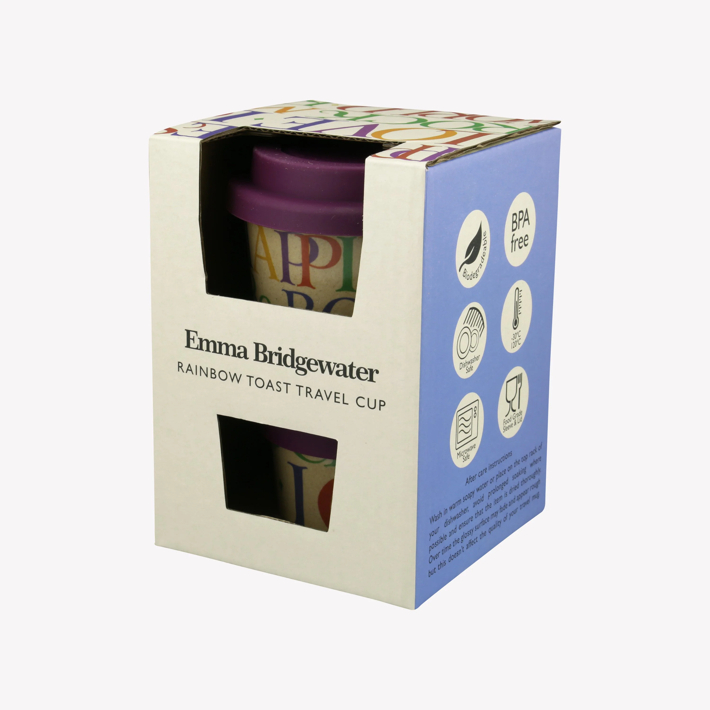 Rainbow Toast Love & Happiness Rice Husk Travel Cup - Image 2