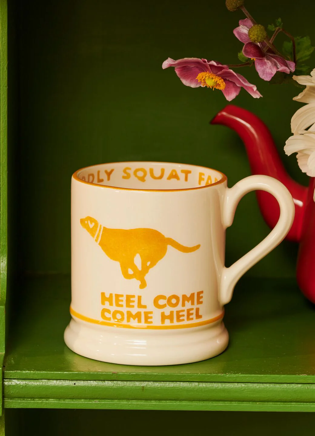 Seconds Diddly Squat Farm: Come Heel 1/2 Pint Mug - Image 2