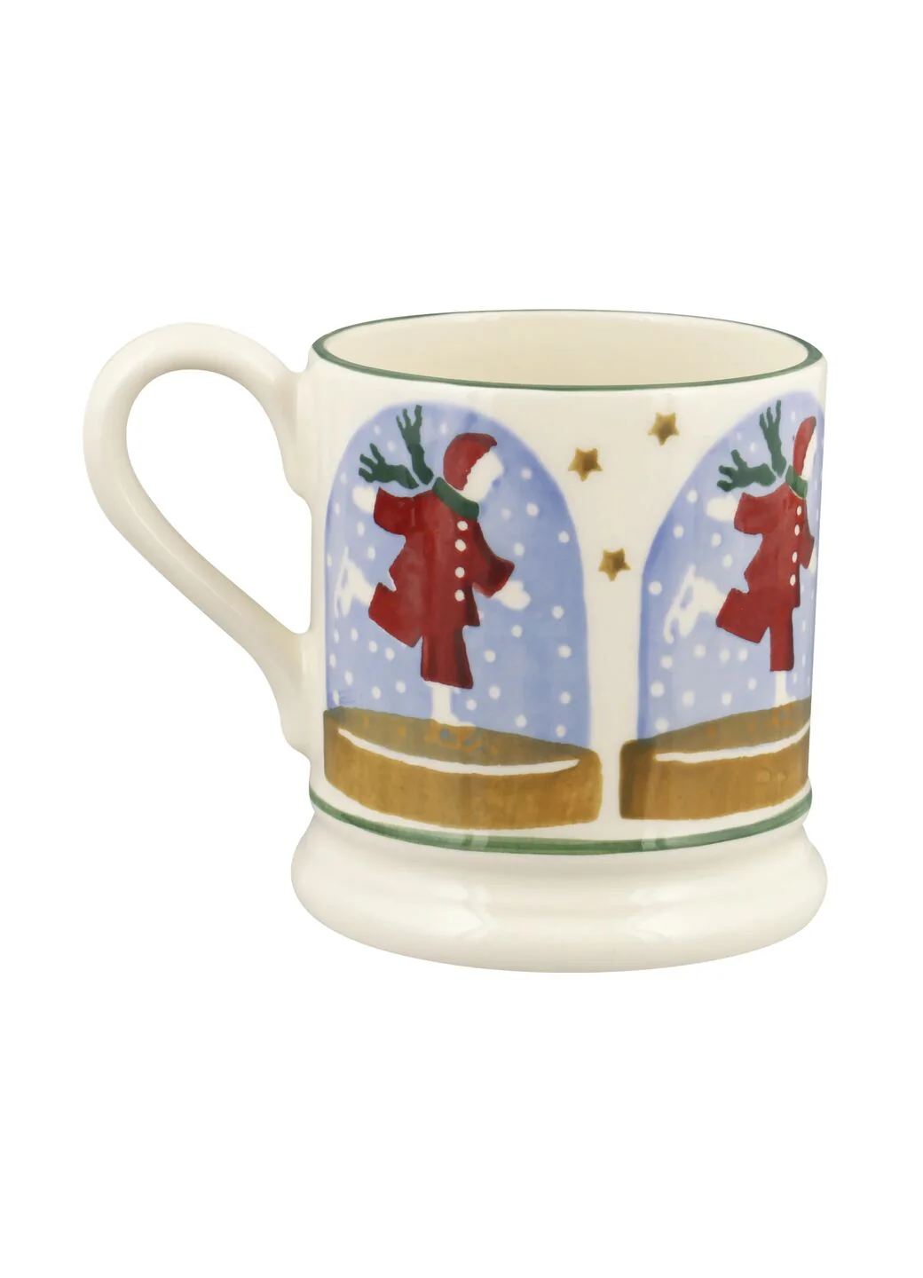 Seconds Ice Skater Snow Globe 1/2 Pint Mug - Image 2