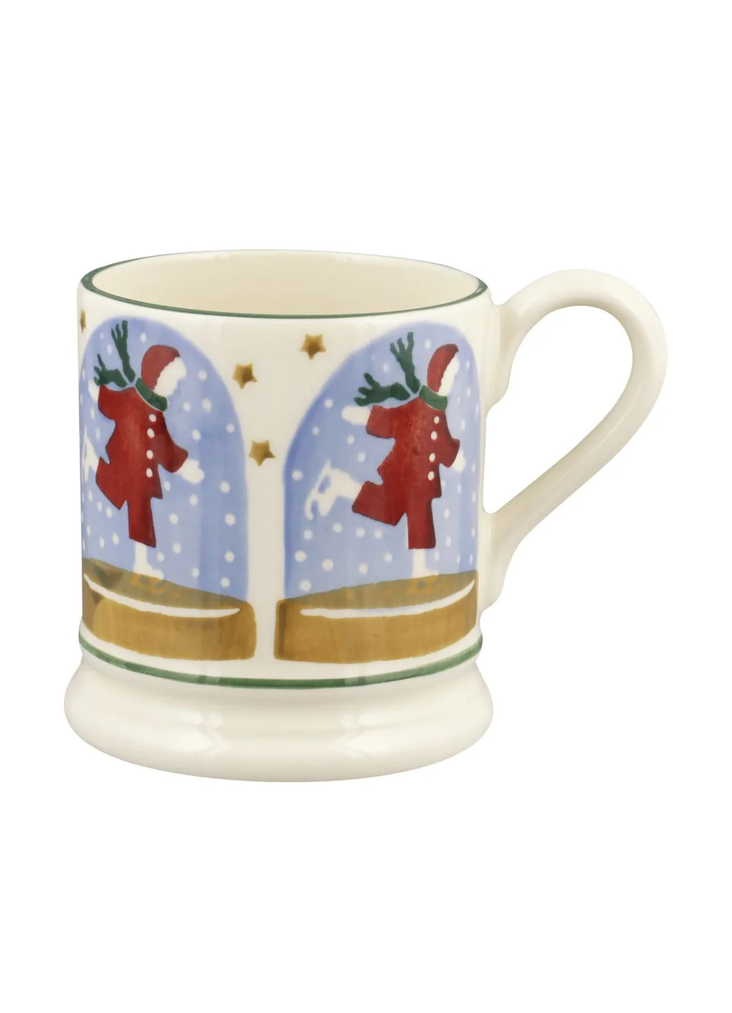 Seconds Ice Skater Snow Globe 1/2 Pint Mug - Image 3